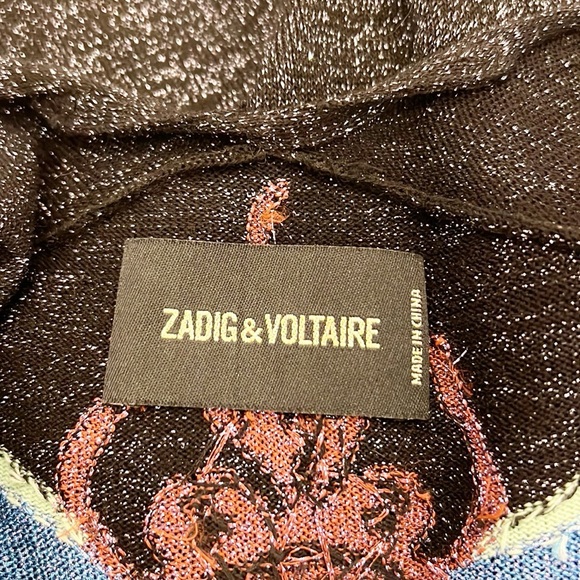 Zadig and Voltaire Lurex Butterfly Long Cardigan Sweater - Picture 9 of 13